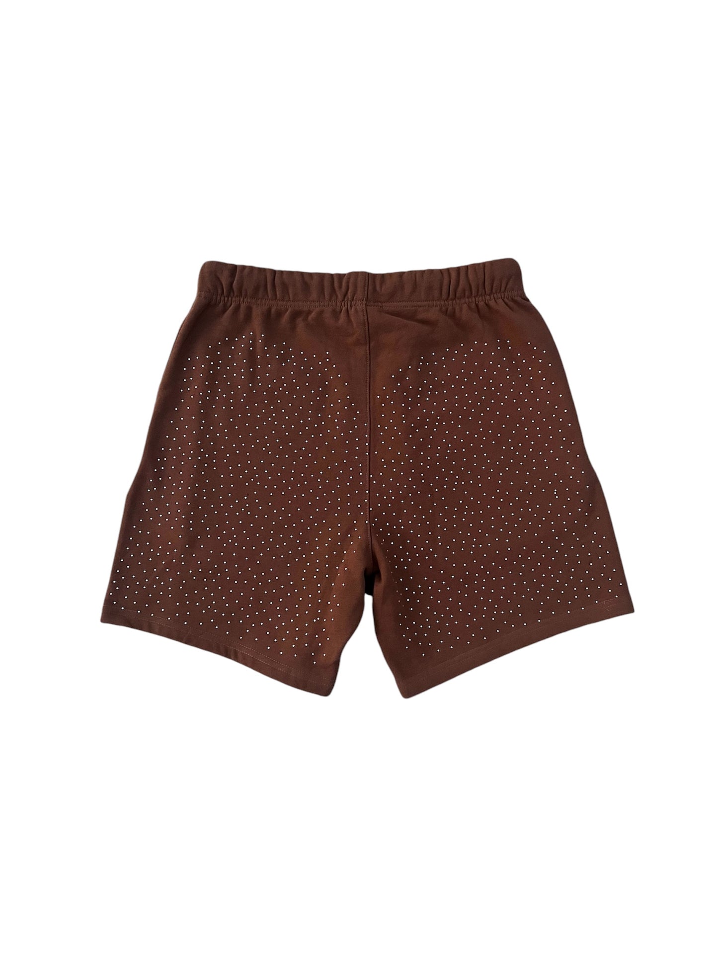 Rhinestone Shorts Brown