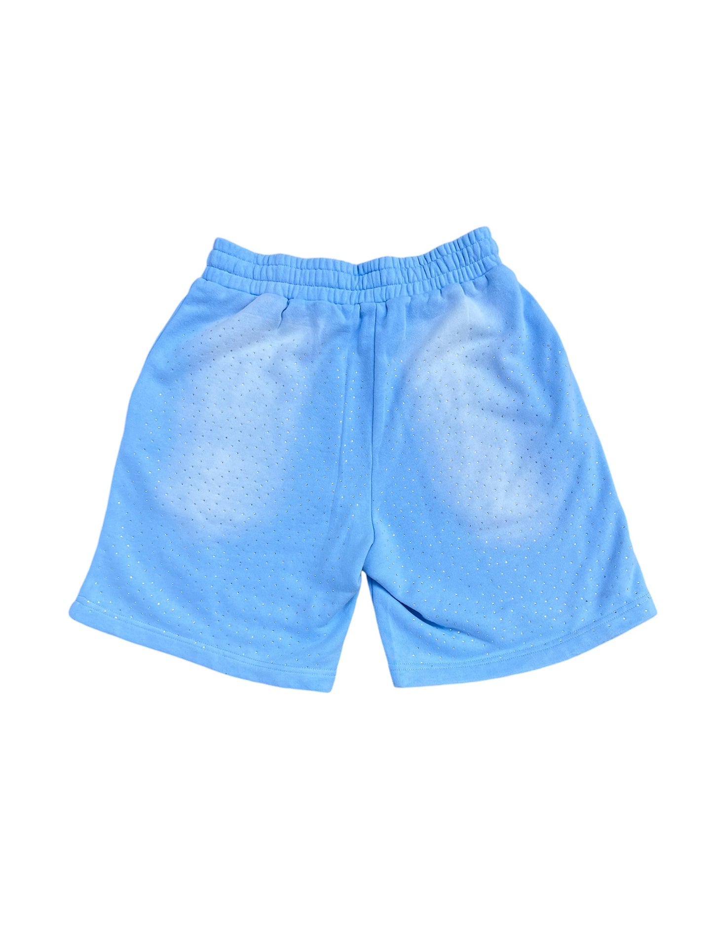 Rhinestone Shorts Sun Dried Light Blue