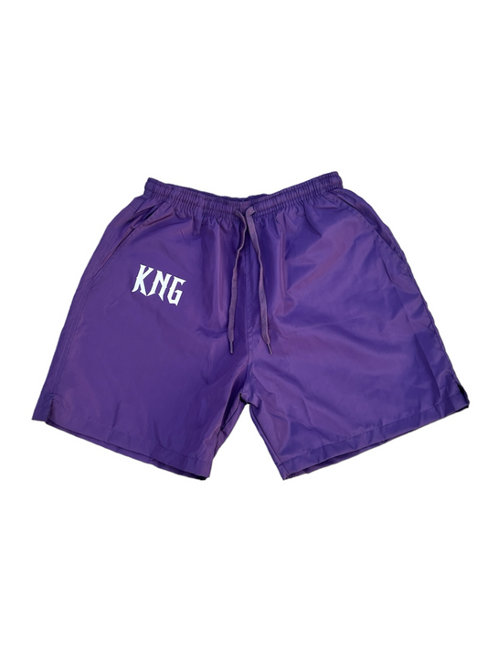 Nylon shorts purple