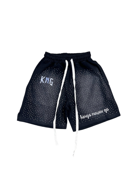 Rhinestone Shorts Sun Dried Black