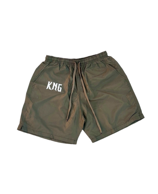 Nylon Shorts Olive Green