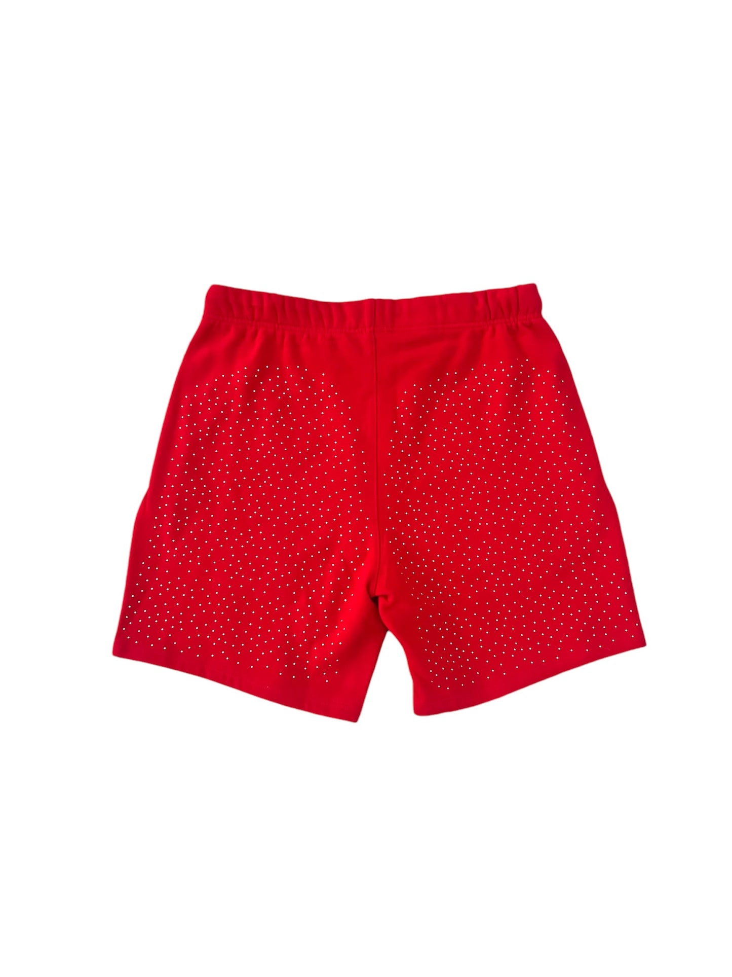 Rhinestone Shorts Red